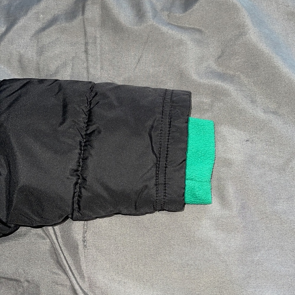 Old Navy Toddler Boy Black & Green Puffer Jacket with Fleece Lining -Snow Jacket - Picture 9 of 12